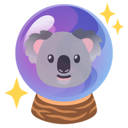 crystal ball and koala