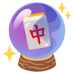 crystal ball and mahjong red dragon