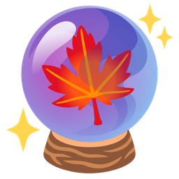crystal ball and maple leaf