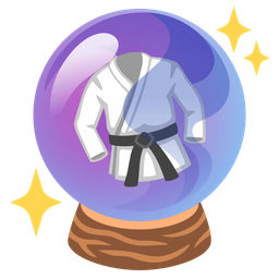 crystal ball and martial arts uniform
