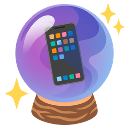 crystal ball and mobile phone