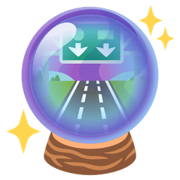 crystal ball and motorway