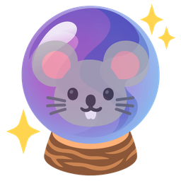 crystal ball and mouse face