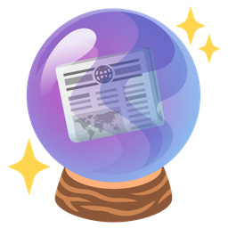 crystal ball and newspaper