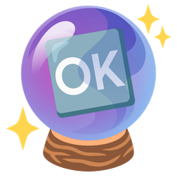 crystal ball and OK button
