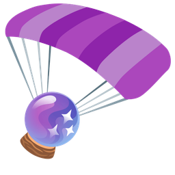 crystal ball and parachute