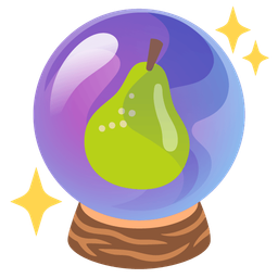 crystal ball and pear