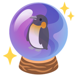 crystal ball and penguin