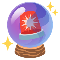 crystal ball and police car light