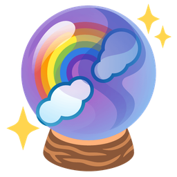 crystal ball and rainbow