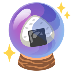 crystal ball and rice ball
