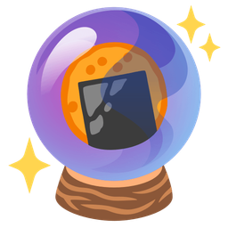 crystal ball and rice cracker