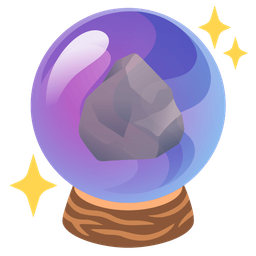 crystal ball and rock