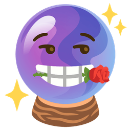 crystal ball and rose