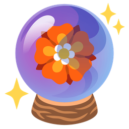 crystal ball and rosette