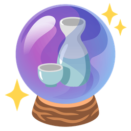 crystal ball and sake