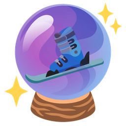 crystal ball and skis
