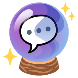 crystal ball and speech balloon