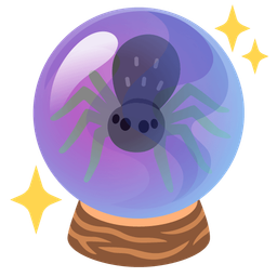 crystal ball and spider