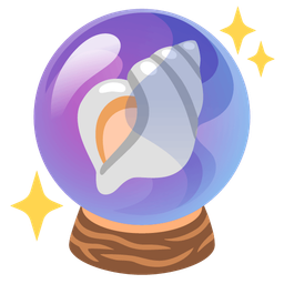 crystal ball and spiral shell