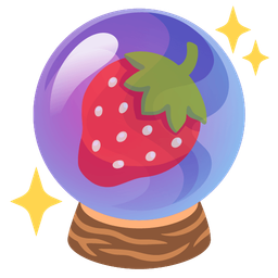 crystal ball and strawberry