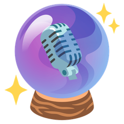 crystal ball and studio microphone