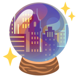 crystal ball and sunset