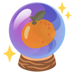 crystal ball and tangerine