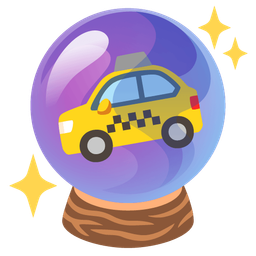 crystal ball and taxi