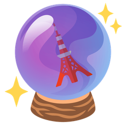 crystal ball and Tokyo tower