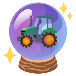 crystal ball and tractor