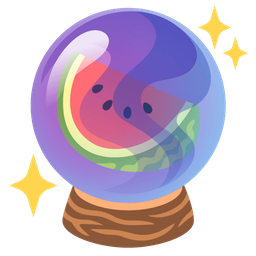 crystal ball and watermelon