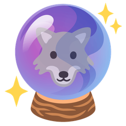 crystal ball and wolf