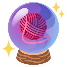 crystal ball and yarn