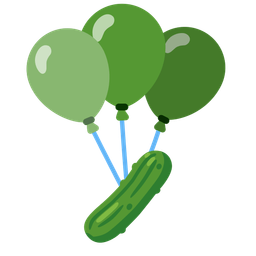 cucumber and balloon