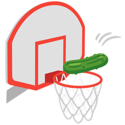 cucumber and basketball