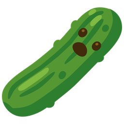 cucumber and face with open mouth