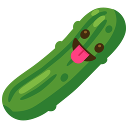 Cucumber and Face with tongue