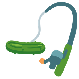 cucumber and fishing pole