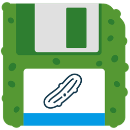 cucumber and floppy disk