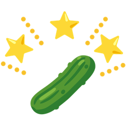 cucumber and glowing star