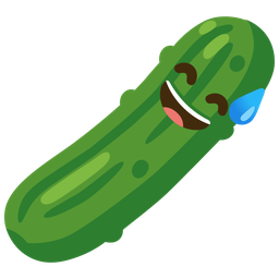Cucumber and Grinning face with sweat
