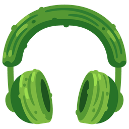 cucumber and headphone