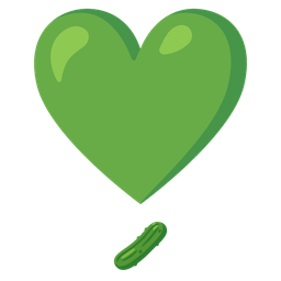 cucumber and heart exclamation