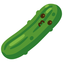 Cucumber and Kissing face