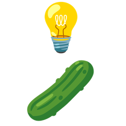 cucumber and light bulb