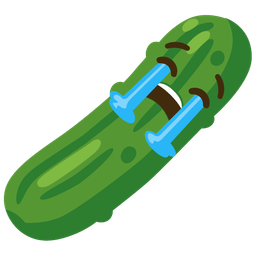 cucumber and loudly crying face