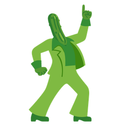 cucumber and mirror ball