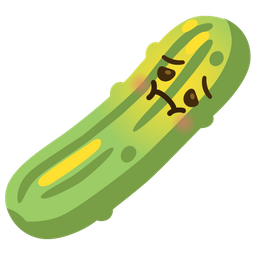 cucumber and nauseated face