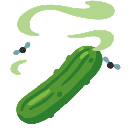 cucumber and pile of poo